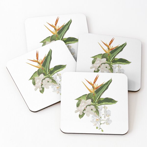 Item preview, Flower frame element with yellow, white exotic flowers, orchid in watercolor style. designed and sold by MatyKotiv.