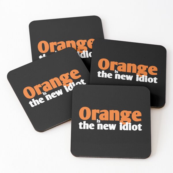 Item preview, Orange is the new idiot orange text funny designed and sold by vibeno1.