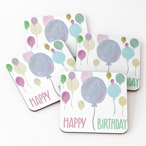Item preview, Happy Birthday with balloons designed and sold by EveryDayKonfetti.
