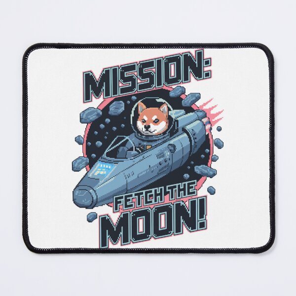 Item preview, Shiba Inu Astronaut Pixel Art - Mission to the Moon designed and sold by NaturePixel.