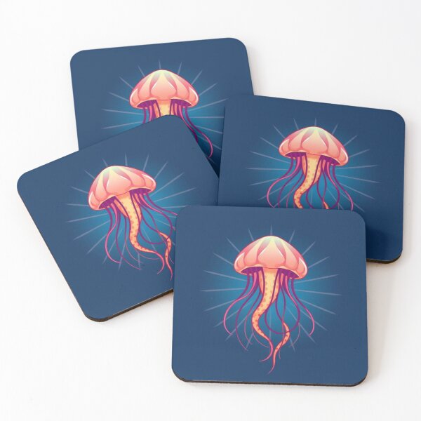 Item preview, Jellyfish Navy Blue Background designed and sold by little0015.