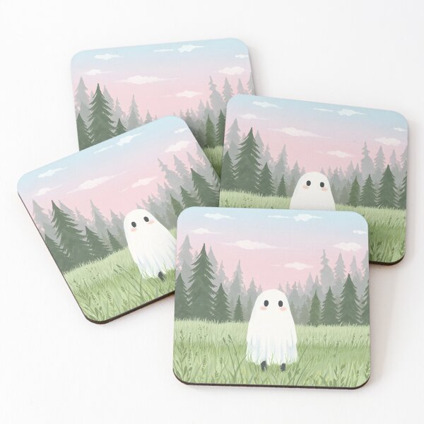 Item preview, Cute ghost admiring the skies designed and sold by ArtByDall.