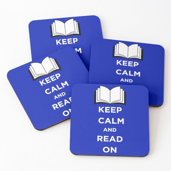 Item preview, Keep Calm and Read On - Blue Background  designed and sold by FABOArt.