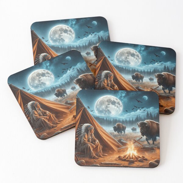 Item preview, INDIAN BY THE FIRE designed and sold by origingallery.