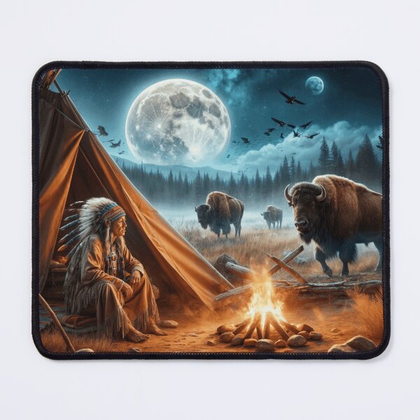 Item preview, INDIAN BY THE FIRE designed and sold by origingallery.