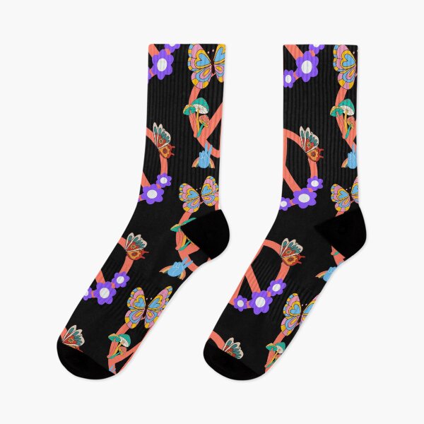 Item preview, Peace Sign With 60s Icon Symbols Colorful Design designed and sold by EarthArtDesigns.