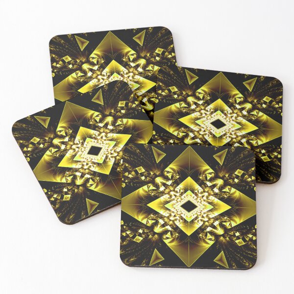Item preview, Yellow Geometric Fractal Symphony designed and sold by Exodoi.