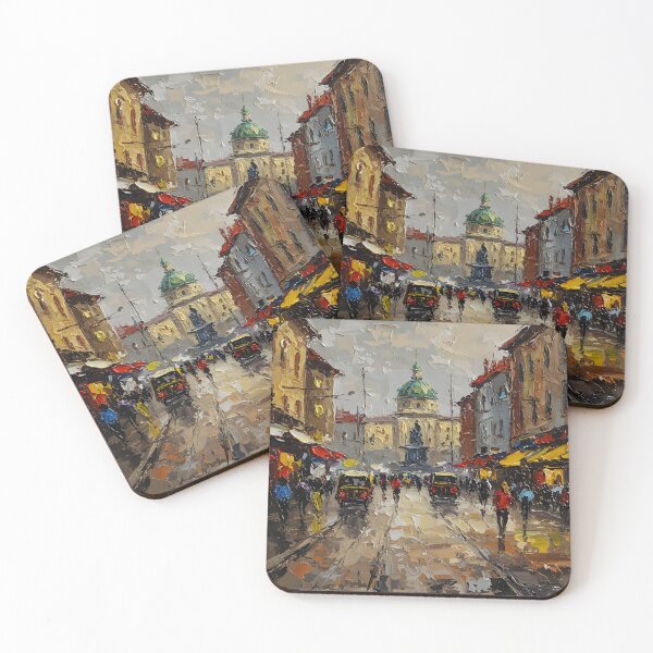 Item preview, Oil painted Rainy City designed and sold by ArtByDall.