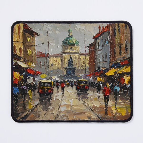 Item preview, Oil painted Rainy City designed and sold by ArtByDall.