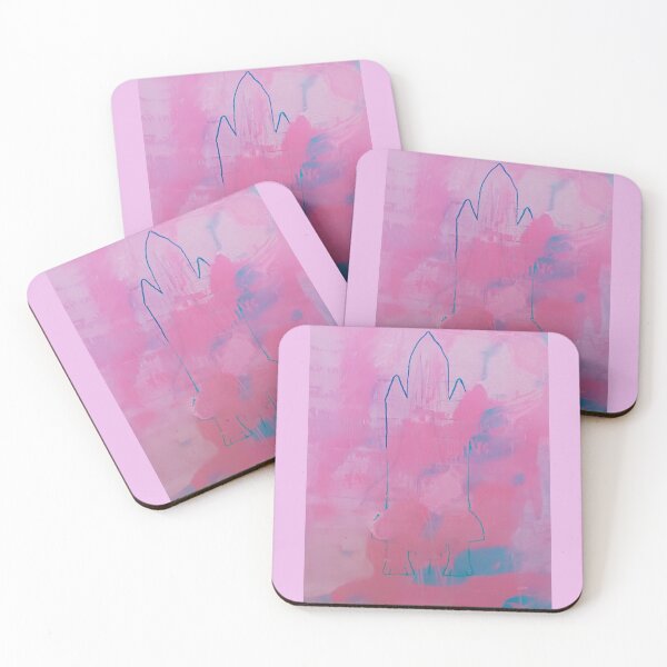 Item preview, Space Shuttle Outline Pink & Blue Abstract Print  designed and sold by FABOArt.