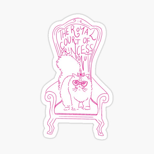 Item preview, The royal court of princess donut (pink throne) designed and sold by TheDoodlemancer.