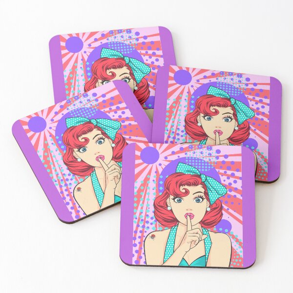 Item preview, Retro Woman, Pop Art, Bubbles, Beautiful, Vintage, Ladybug #2 designed and sold by AASparksDesigns.