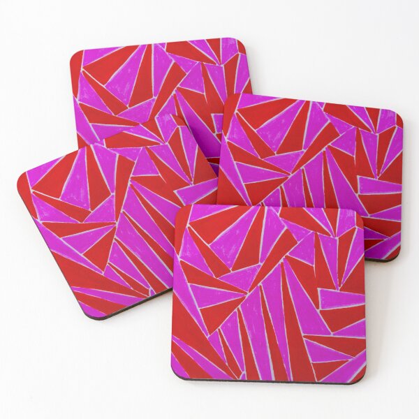 Item preview, Abstract pattern – red and pink color blocks designed and sold by Vision Illustrated.