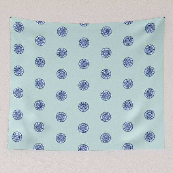 Item preview, A blue mandala designed and sold by weedstamps.