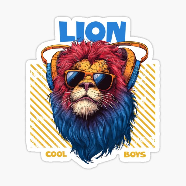 Artikel-Vorschau von Cool Animals - Cool Lion Boy, designt und verkauft von Polygonist.