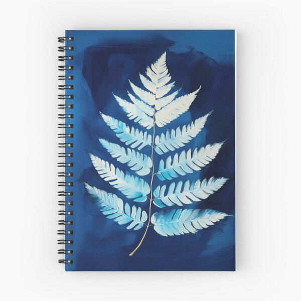 Item preview, Fern leaf in blue designed and sold by Metapaleta.