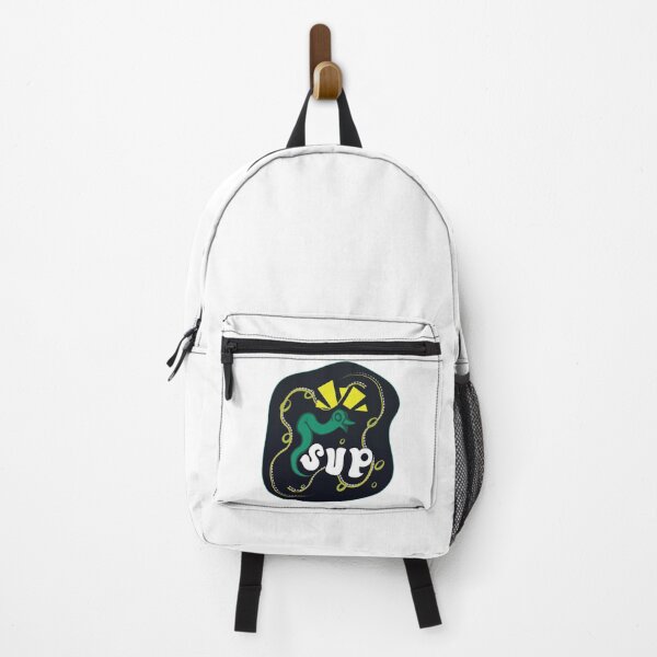 Item preview, Worm with beak exclaims "sup" to greet you. green black and white designed and sold by Ben-Schaal.