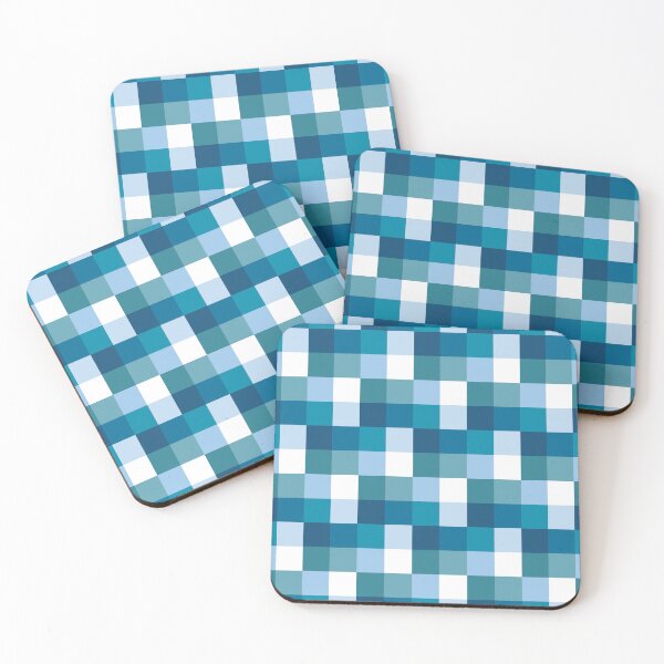 Item preview, Ocean Blue Check Pattern designed and sold by Sharon Schwalbe.