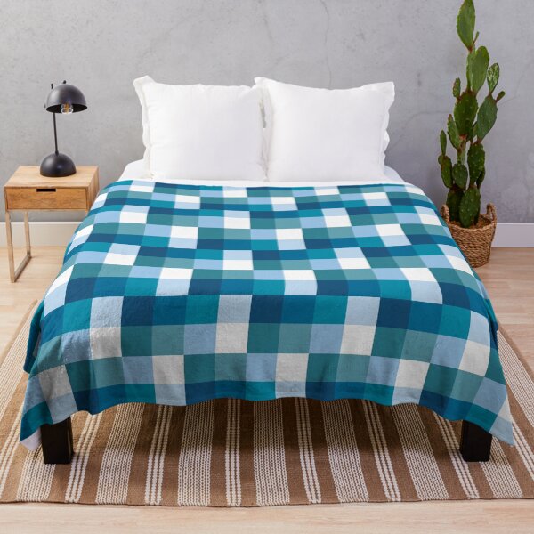 Item preview, Ocean Blue Check Pattern designed and sold by Sharon Schwalbe.