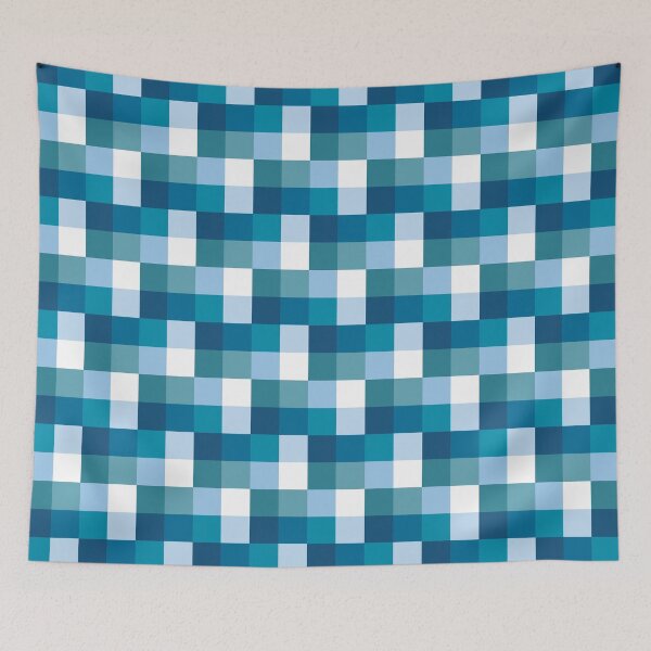 Item preview, Ocean Blue Check Pattern designed and sold by Sharon Schwalbe.