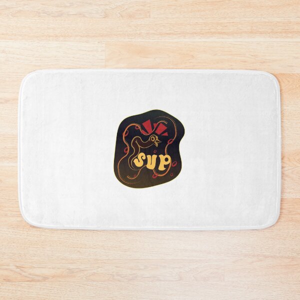 Item preview, Worm with beak exclaims "sup" to greet you. red orange and yellow designed and sold by Ben-Schaal.