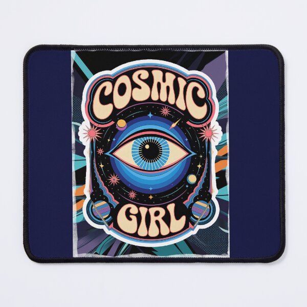 Item preview, Cosmic Eye Girl, design with moon, stars and planets designed and sold by YaninaArcoiris.