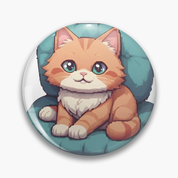 Item preview, Cut Cat Sticker Pixel Style designed and sold by Greatip.
