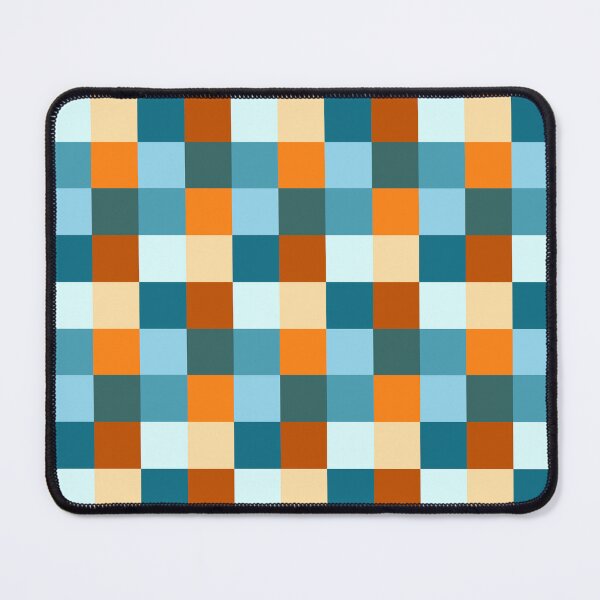 Item preview, Teal and Golds Checks Pattern  designed and sold by Sharon Schwalbe.