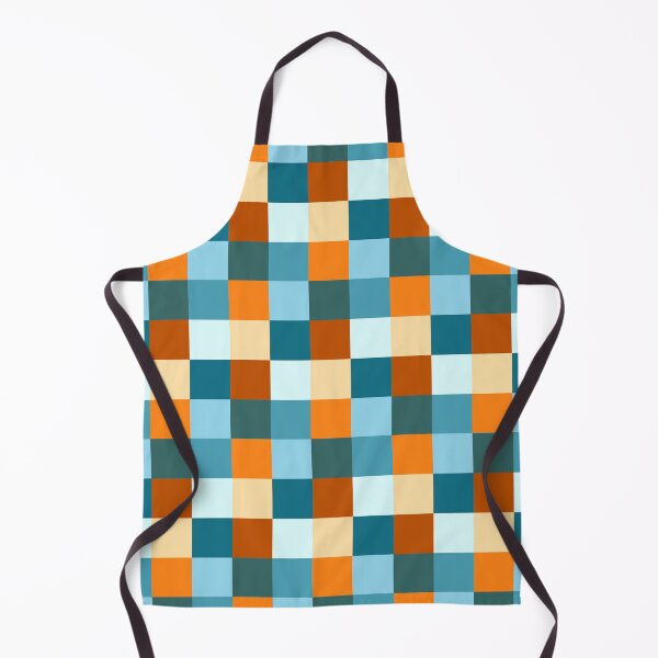 Item preview, Teal and Golds Checks Pattern  designed and sold by Sharon Schwalbe.