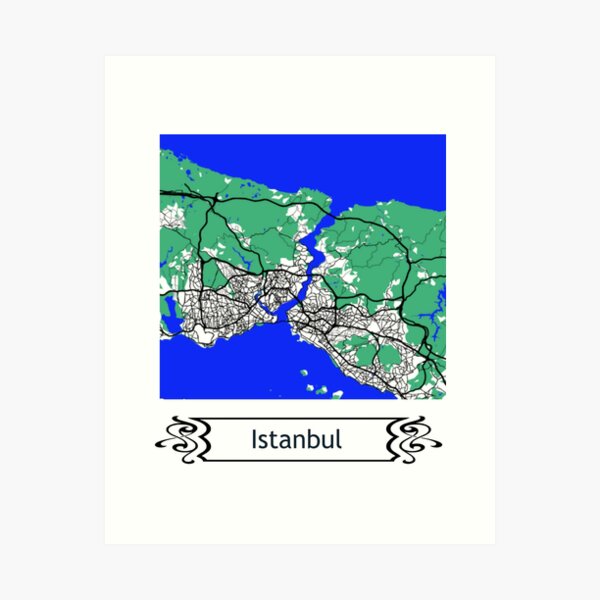 Item preview, Minimalist Map of Istanbul designed and sold by design2xstudio.