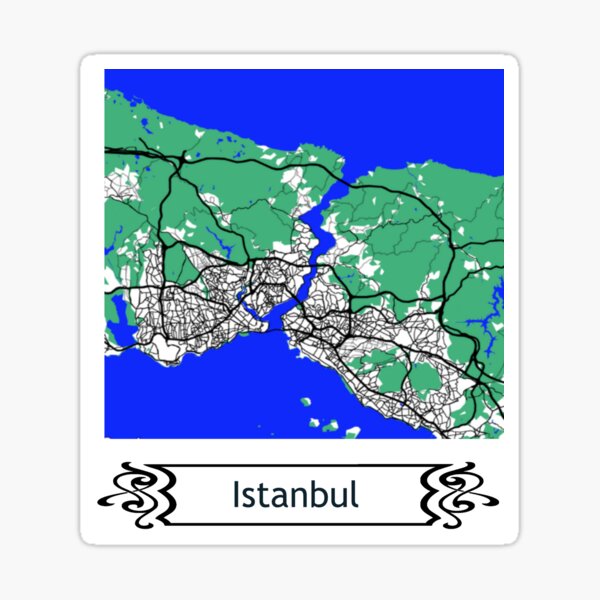 Item preview, Minimalist Map of Istanbul designed and sold by design2xstudio.