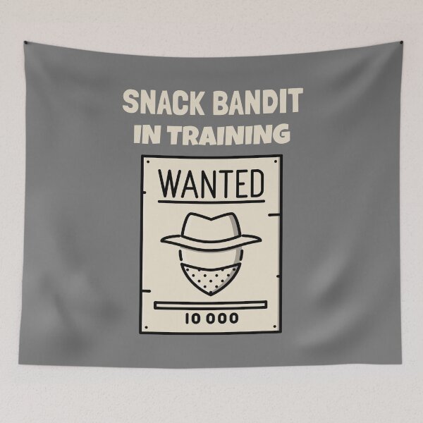 Item preview, Snack Bandit In Training Child Kid Funny Playful Baby designed and sold by Lucky Dog Merch.