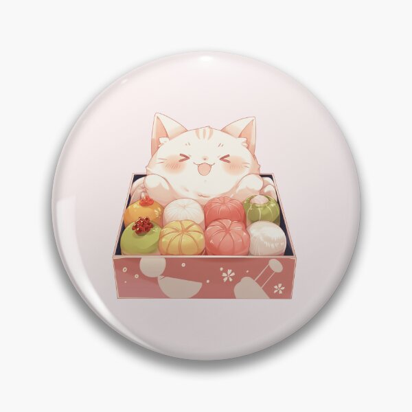 Item preview, White Cat and Box of Wagashi designed and sold by NikoNekoDesigns.