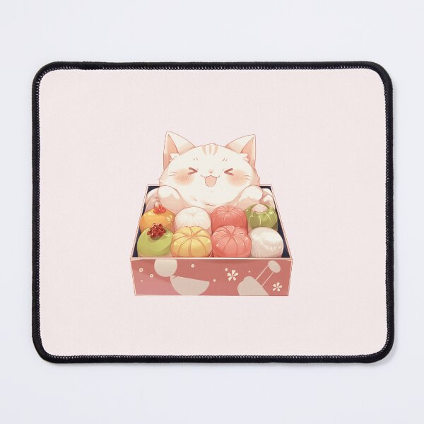 Item preview, White Cat and Box of Wagashi designed and sold by NikoNekoDesigns.