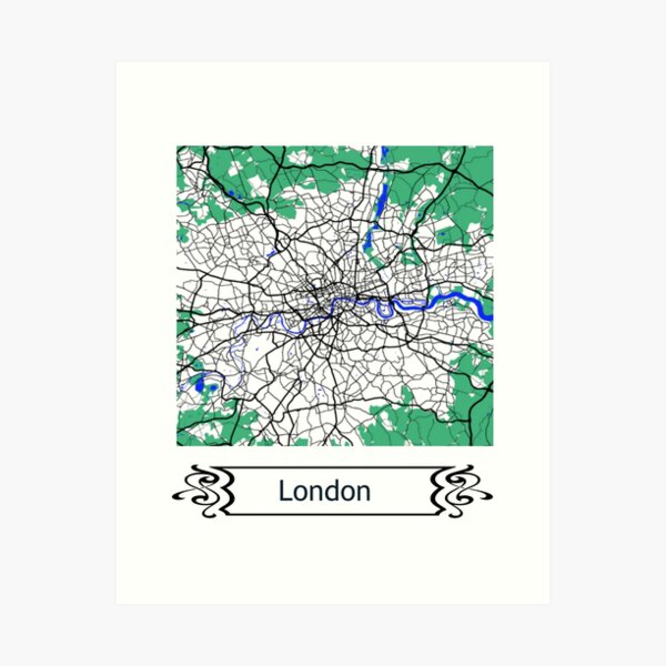 Item preview, Minimalist Map of London designed and sold by design2xstudio.