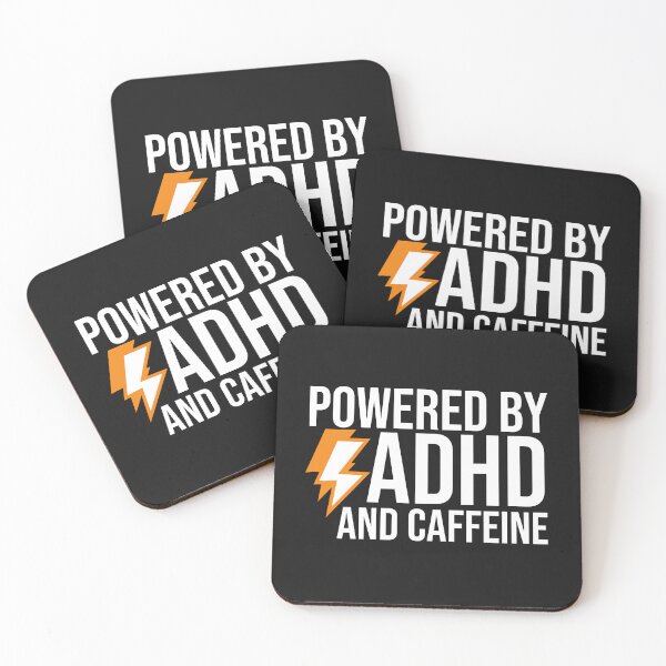 Item preview, Powered By Adhd And Caffeine designed and sold by HappyDelights.