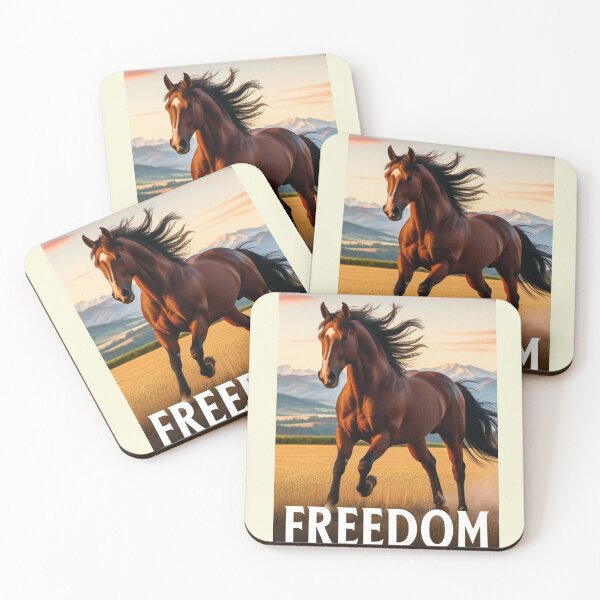 Item preview, "FREEDOM" – Majestic Horse in Motion | Inspirational Art designed and sold by AIKNOCKTECK.