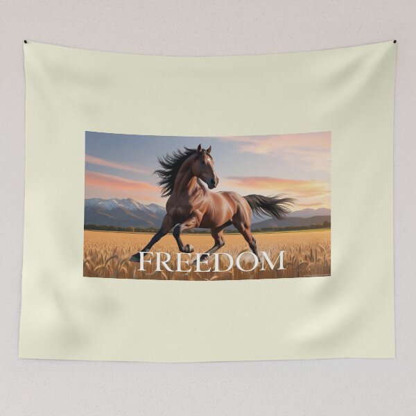 Item preview, "FREEDOM" – Majestic Horse in Motion | Inspirational Art designed and sold by AIKNOCKTECK.