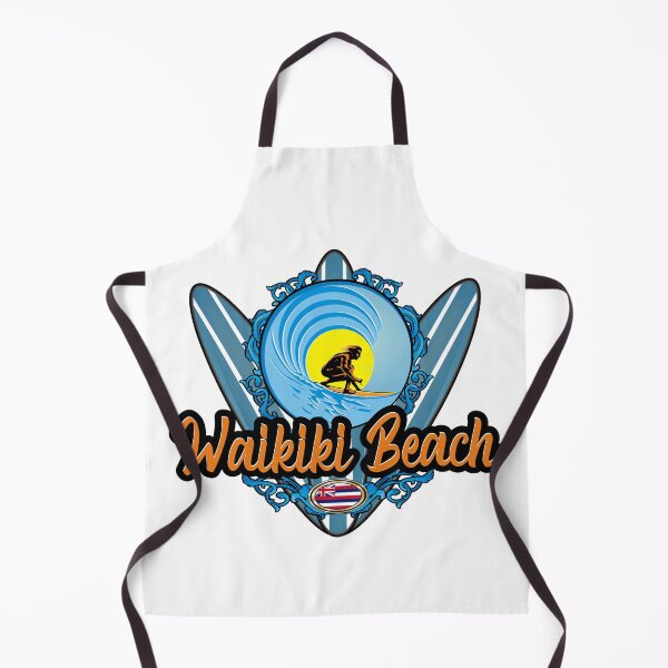 Item preview, Waikiki Beach Hawaii surfer vintage surfboard designed and sold by studioss76.