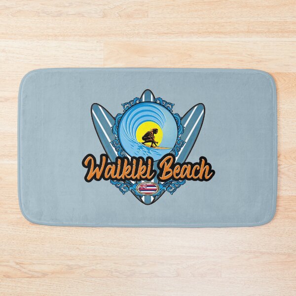 Item preview, Waikiki Beach Hawaii surfer vintage surfboard designed and sold by studioss76.