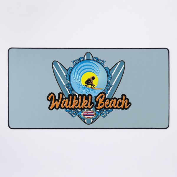 Item preview, Waikiki Beach Hawaii surfer vintage surfboard designed and sold by studioss76.
