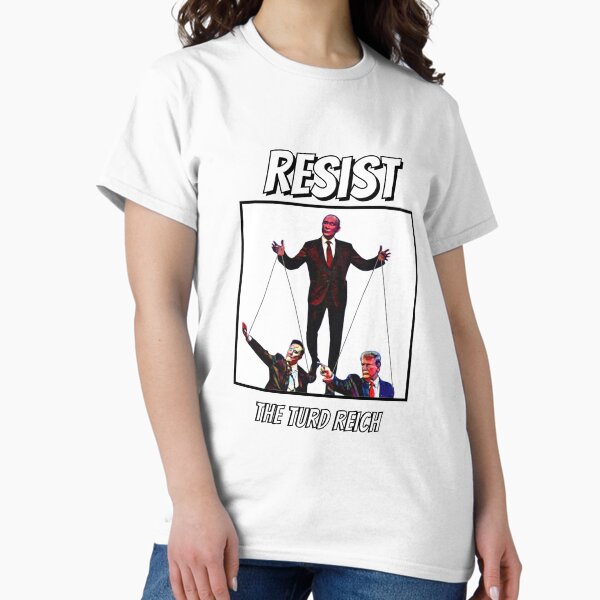 Vista previa del artículo con la obra «Resistan al Reich de la Mierda - Sátira Política Arte Antifascista», diseñado y vendido por amandaline.