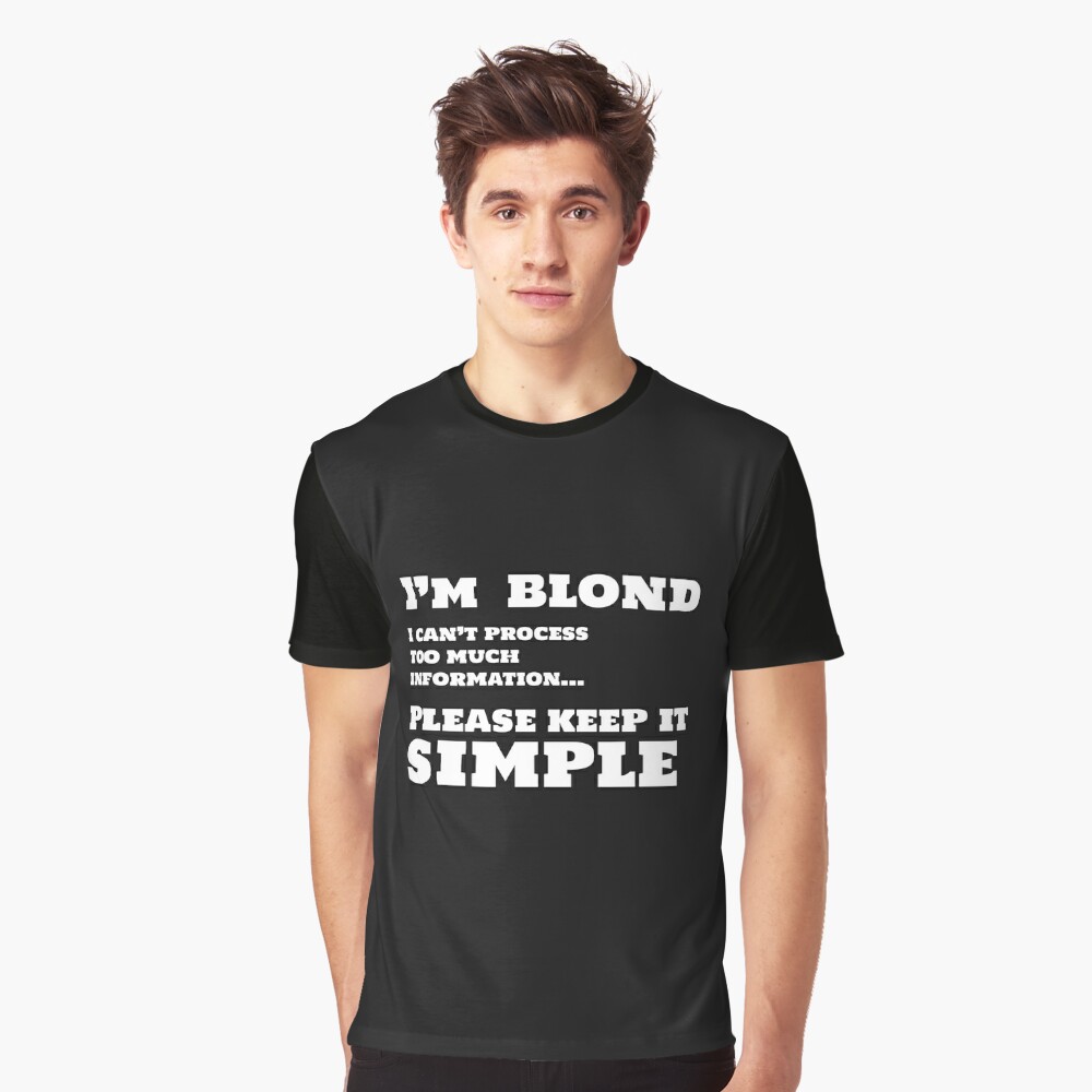 blond tee shirt