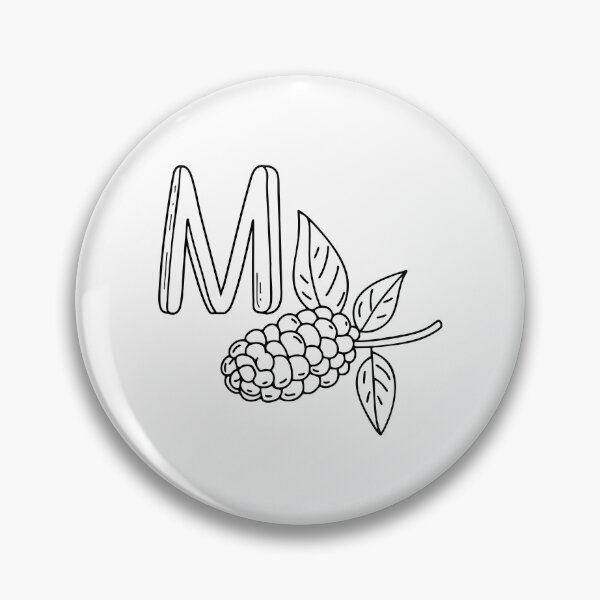 Artikelvorschau, Eine Illustration des Buchstabens M steht für Mulberry entworfen und verkauft von rasagamastore.