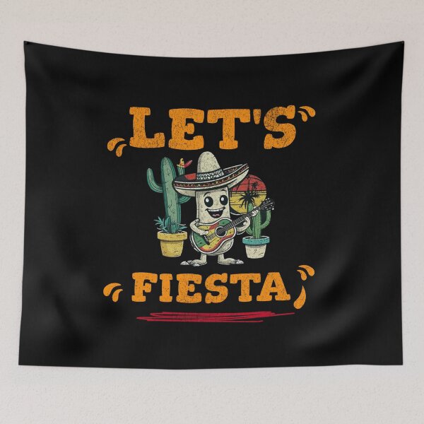 Item preview, Let's Fiesta Mexico Fiesta Taco Guitar Cactus Cinco De Mayo  designed and sold by MizoX7.