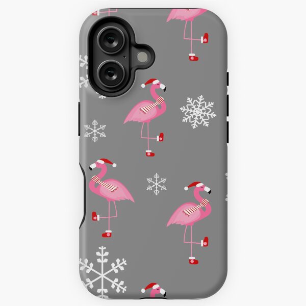 Item preview, grey christmas santa claus flamingo designed and sold by Gossip Rag.