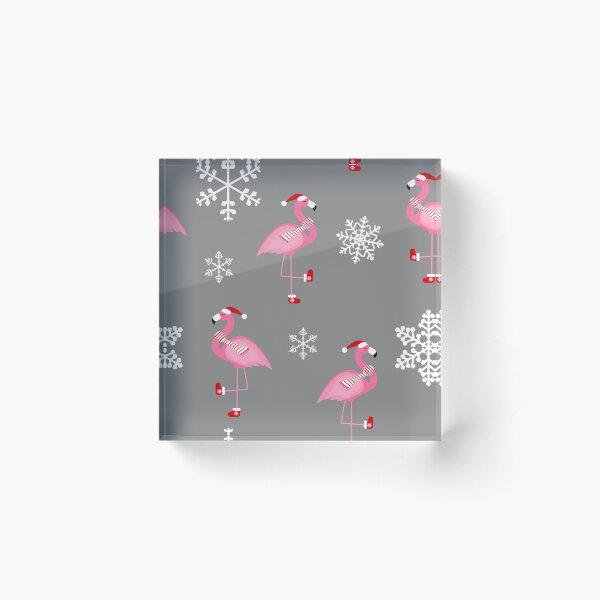 Item preview, grey christmas santa claus flamingo designed and sold by Gossip Rag.