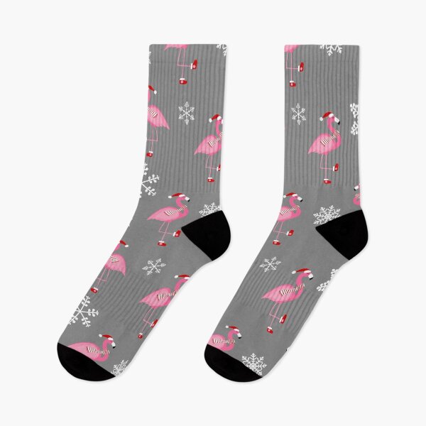 Item preview, grey christmas santa claus flamingo designed and sold by Gossip Rag.