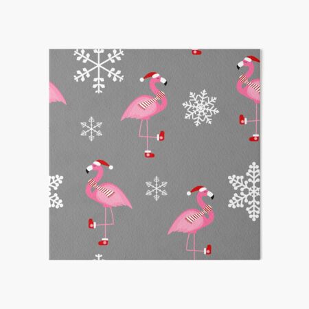 Item preview, grey christmas santa claus flamingo designed and sold by Gossip Rag.