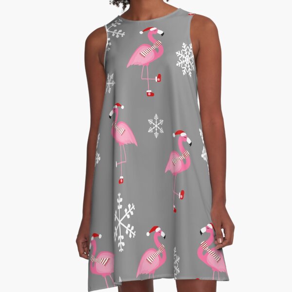 Artikel-Vorschau von grau weihnachten weihnachtsmann flamingo, designt und verkauft von Gossip Rag.